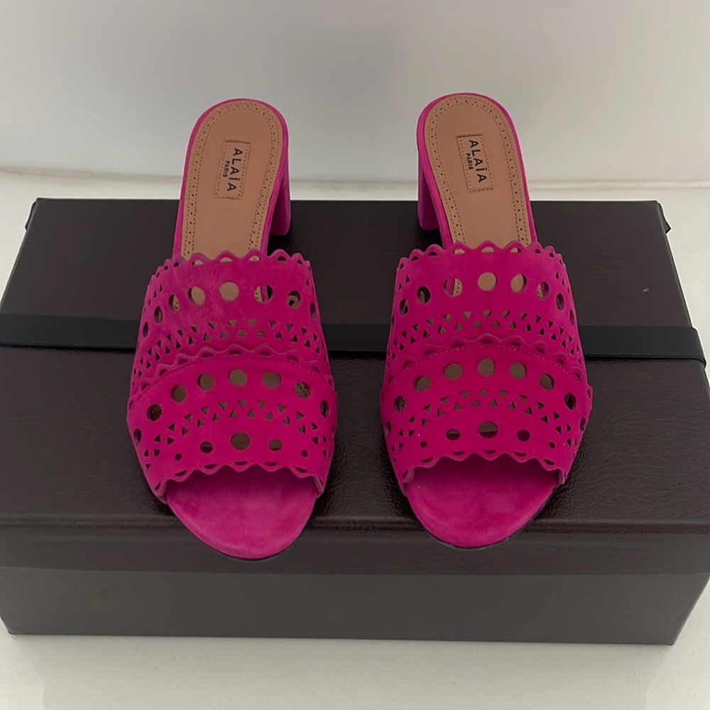 Alaïa Suede Mules